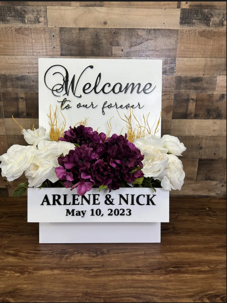 Floral Welcome Board